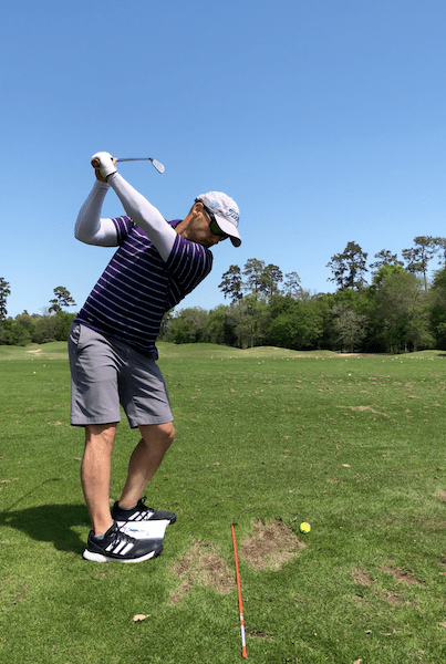 Golfer Geek top of backswing w: DownUnder Board