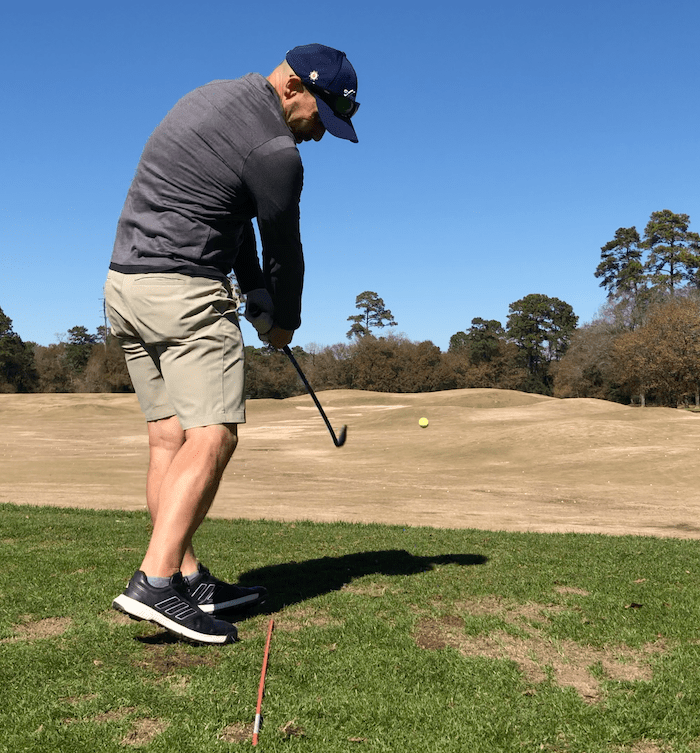 Not bad at all - Lag Shot 7-iron Lag Shot post impact