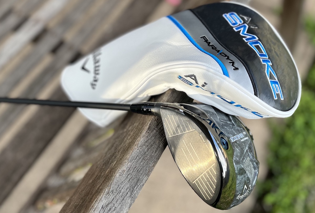 Clubface view of the 2024 callaway paradym ai smoke max driver Clubface view of the 2024 callaway paradym ai smoke max driver