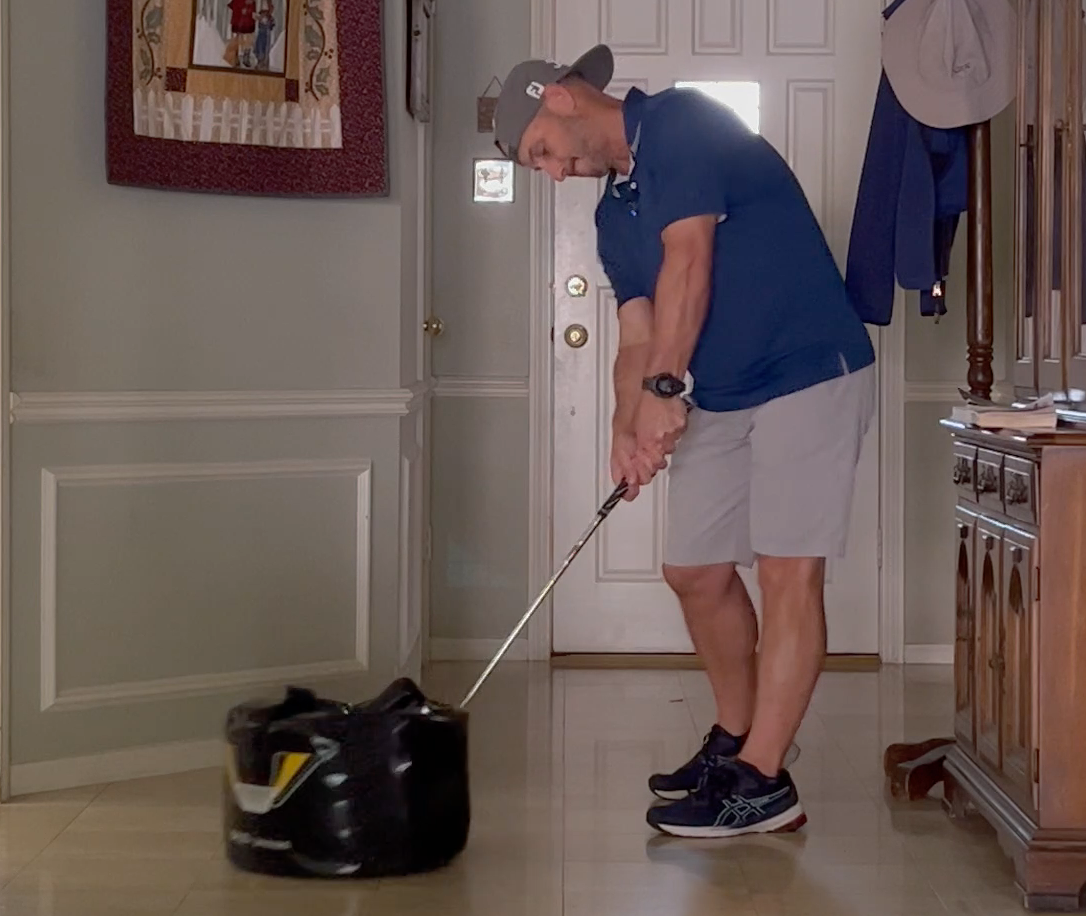 impact bag drill - starting the turn down the line face on impact bag drill - starting the turn down the line face on