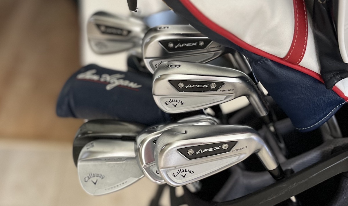 Callaway Apex i300 irons fresh from the course