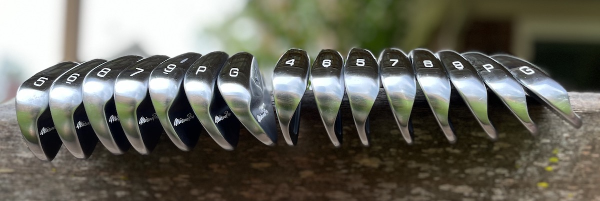 Mizuno Pro 243 and Pro 245 irons Toe view Mizuno Pro 243 and Pro 245 irons Toe view