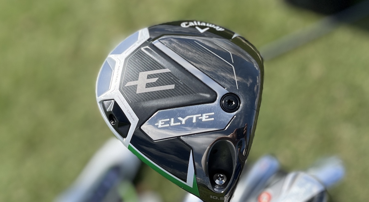 Callaway Elyte Driver with weight in draw position Callaway Elyte Driver with weight in draw position