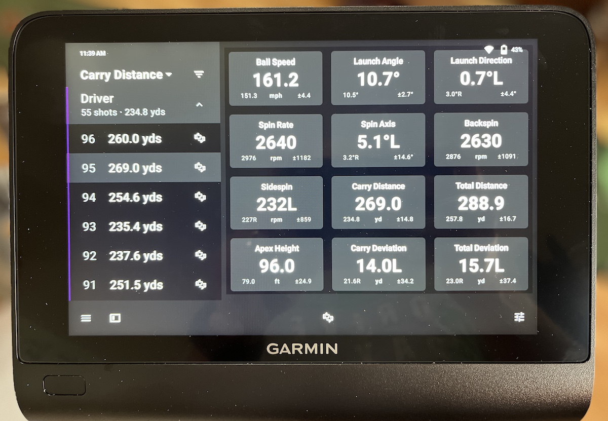 Garmin Approach R50 Launch Monitoro Driver Numbers Garmin Approach R50 Launch Monitoro Driver Numbers
