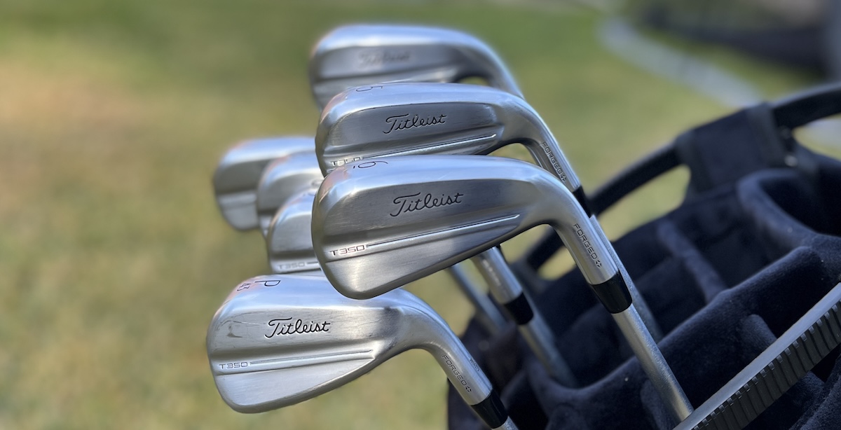 2025 Titleist T350 Irons In Golf Bag